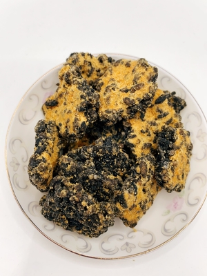 گوبای طلایی سیاه زرد تخم مرغ نمکی و نخود گوشت خوک طعم برنج کریکر مخلوط برنج کریسپی برنج سرخ شده پوسته برنج
