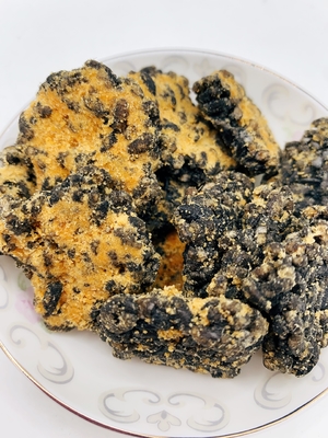 گوبای طلایی سیاه زرد تخم مرغ نمکی و نخود گوشت خوک طعم برنج کریکر مخلوط برنج کریسپی برنج سرخ شده پوسته برنج