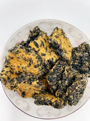 گوبای طلایی سیاه زرد تخم مرغ نمکی و نخود گوشت خوک طعم برنج کریکر مخلوط برنج کریسپی برنج سرخ شده پوسته برنج