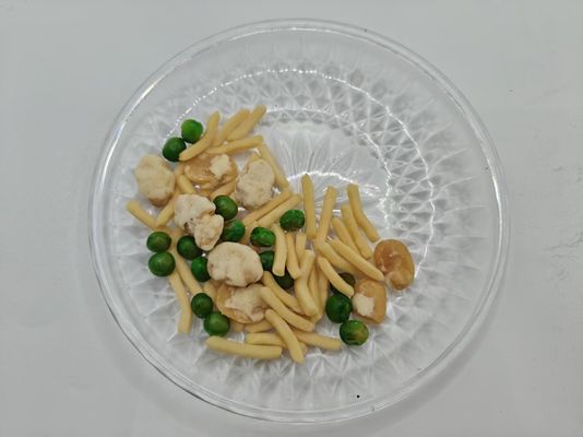 شيشه هاي ميگو و لوبيا با نمك پخته شده