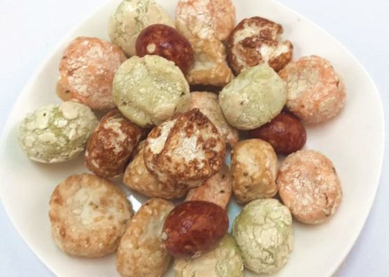 کراکرهای میان وعده بادام زمینی با روکش Wasabi Salted BBQ Roasted Crackers King Peanuts Mix