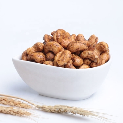اسنک بادام هندی بو داده شده با روکش فلفل سیاه غیر GMO غذای آجیلی سالم با گواهی حلال/کوشر